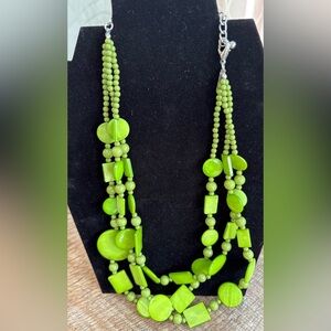 Lane Bryant, Neon Green Beaded Necklace